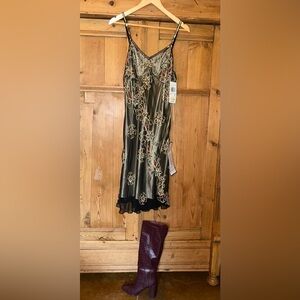 MARINA silk Y2K inspired Midi Dress